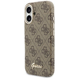 Husa de protectie Guess 4G Script MagSafe (GUHMP17S5P4FWMSW) compatibil cu iPhone 17, Maro