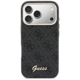 Husa de protectie Guess 4G Script MagSafe (GUHMP17L5P4FWMSK) compatibil cu iPhone 17 Pro, Negru
