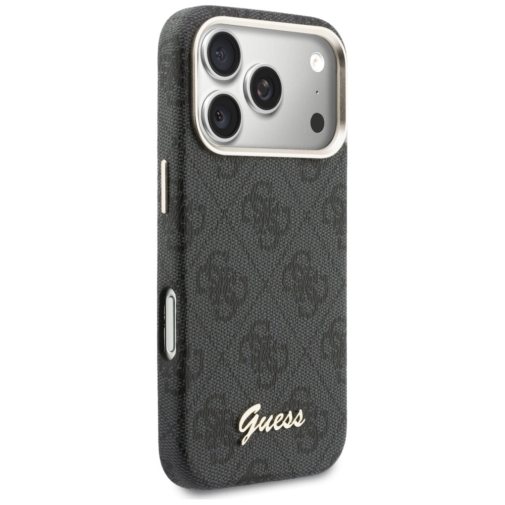 Husa de protectie Guess 4G Script MagSafe (GUHMP17L5P4FWMSK) compatibil cu iPhone 17 Pro, Negru