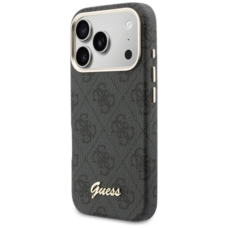 Husa de protectie Guess 4G Script MagSafe (GUHMP17L5P4FWMSK) compatibil cu iPhone 17 Pro, Negru