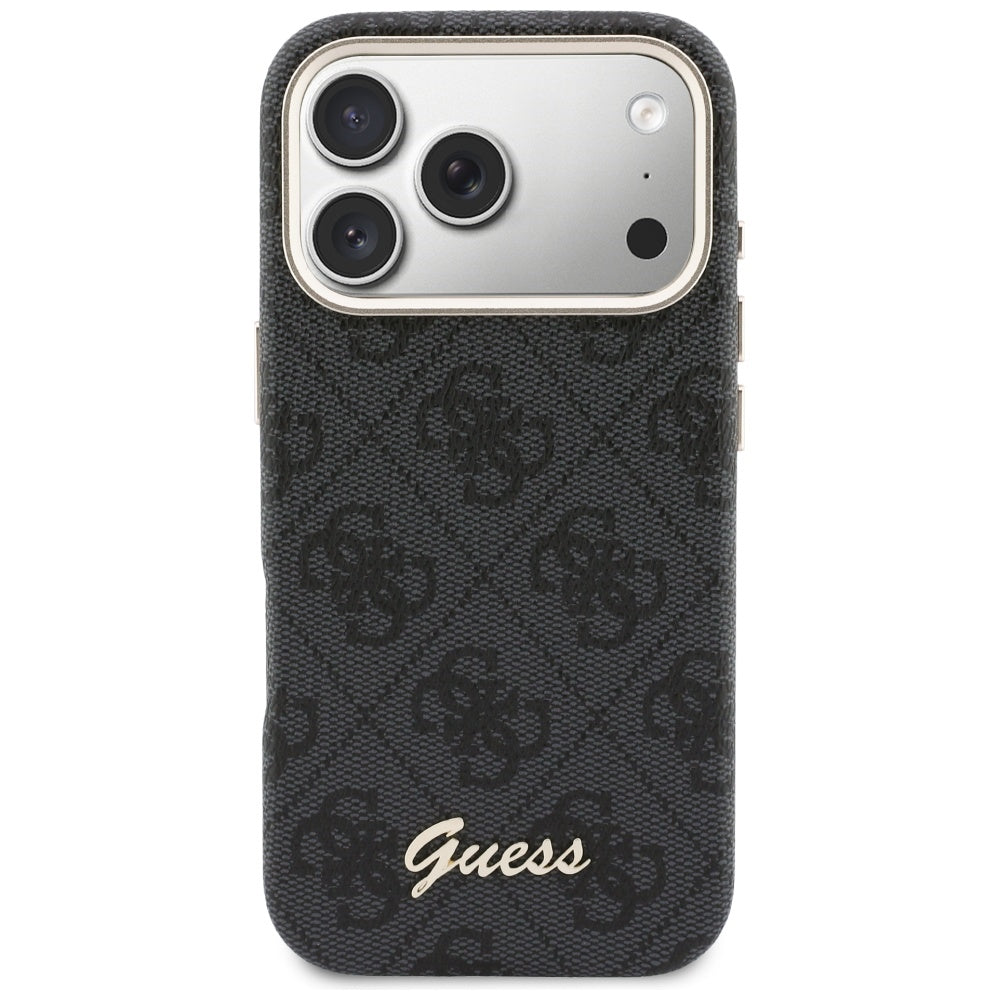Husa de protectie Guess 4G Script MagSafe (GUHMP17X5P4FWMSK) compatibil cu iPhone 17 Pro Max, Negru