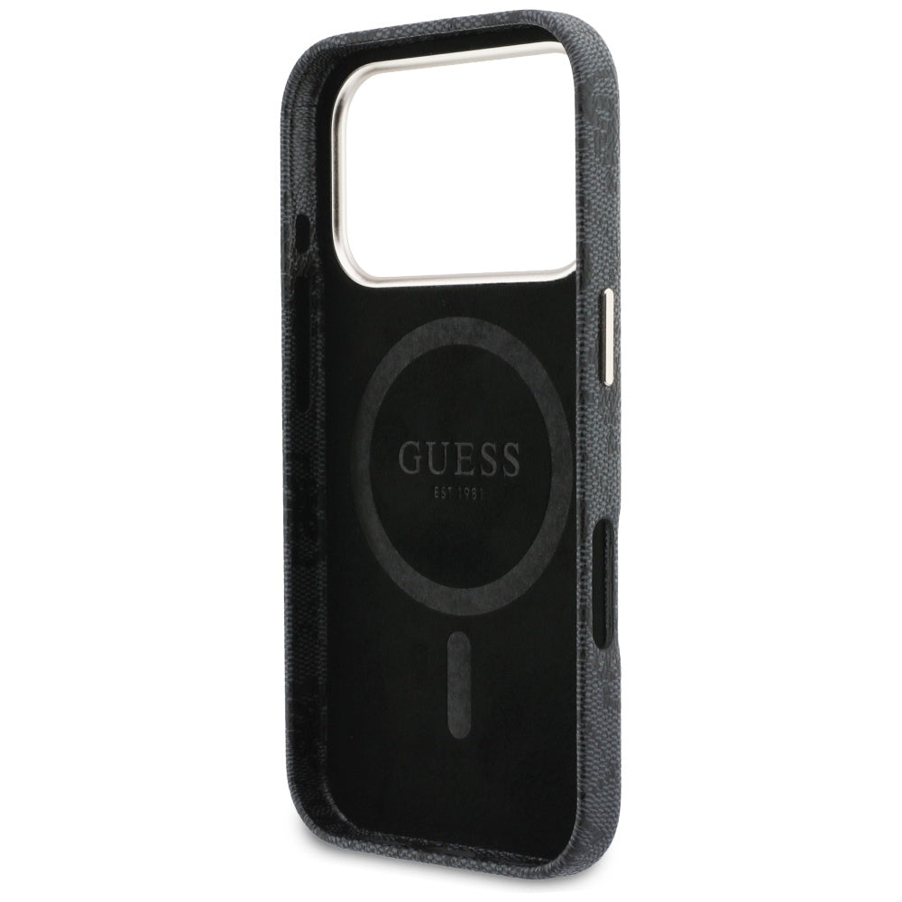 Husa de protectie Guess 4G Script MagSafe (GUHMP17X5P4FWMSK) compatibil cu iPhone 17 Pro Max, Negru