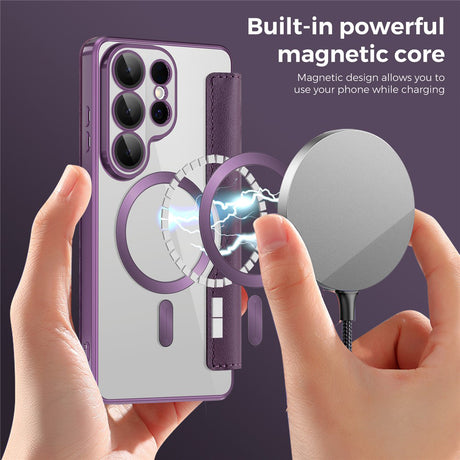 Husa de protectie Techsuit SmartMag Book compatibil cu Samsung Galaxy S26 Ultra, Mov