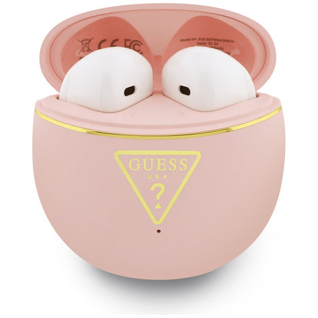 Casti In-ear, BT, TWS - Guess Script Print (GUTWSA15HETP) - Pink