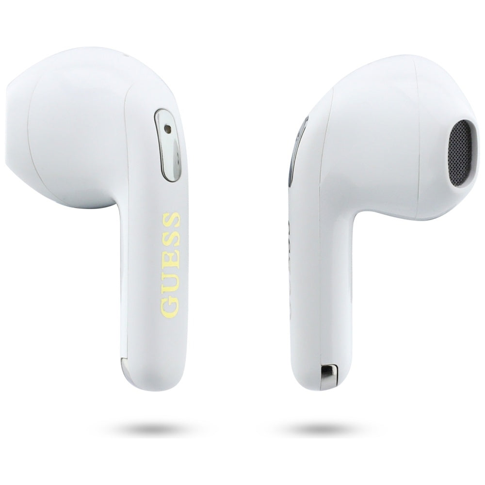 Casti Guess Script Print (GUTWSA15HETP), In-ear, Bluetooth, TWS, Small Round Design, Roz