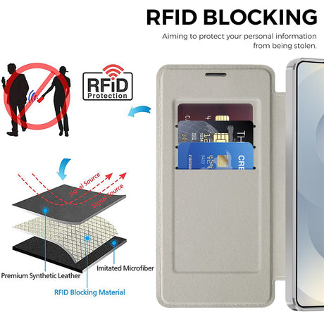 Husa de protectie Techsuit SmartMag Book compatibil cu Samsung Galaxy S26 Ultra, Gri