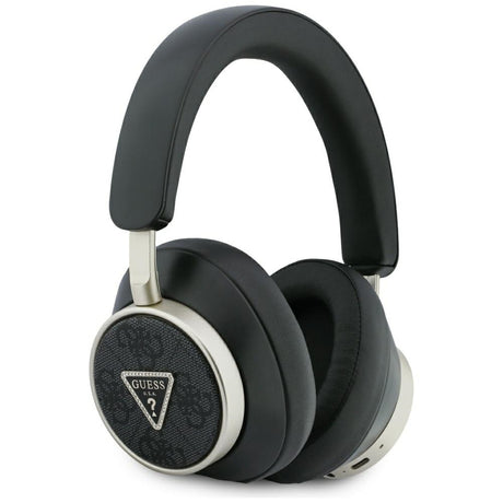 Casti Guess Wireless 4G Triangle Logo (GUBHC15P4MRCTK), Bluetooth, ENC Technology, Over-ear, Eco Leather, Negru