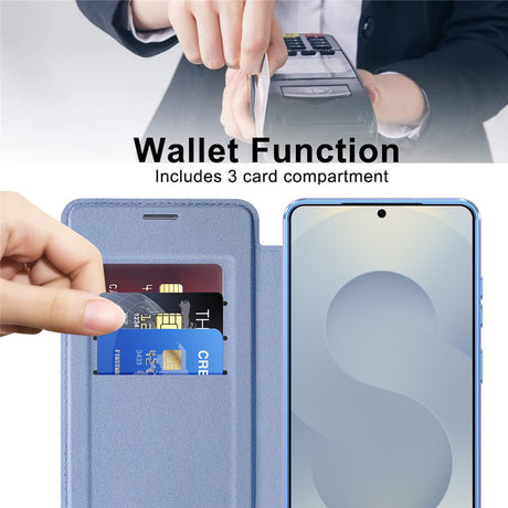 Husa de protectie Techsuit SmartMag Book compatibil cu Samsung Galaxy S26 Ultra, Albastru Deschis
