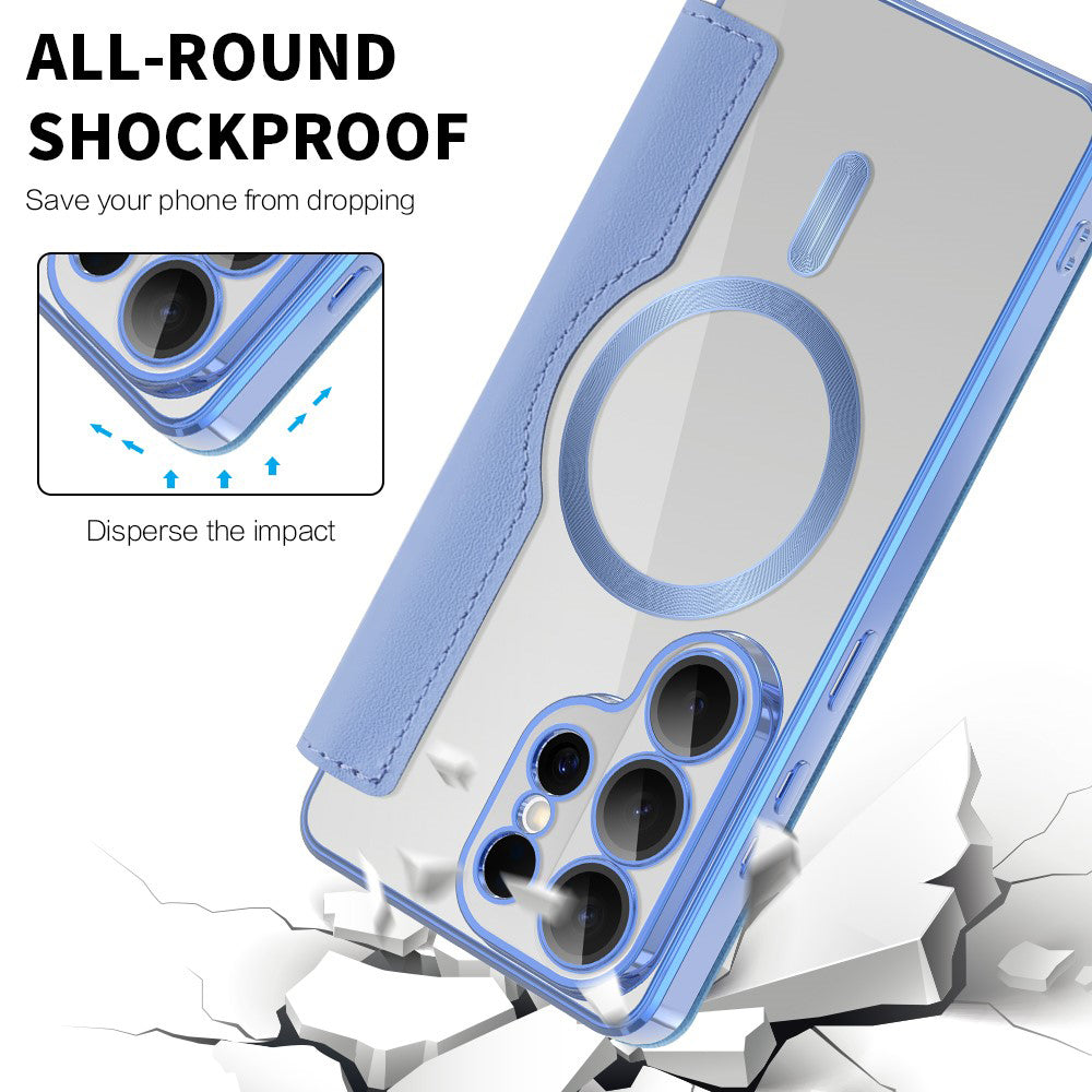 Husa de protectie Techsuit SmartMag Book compatibil cu Samsung Galaxy S26 Ultra, Albastru Deschis