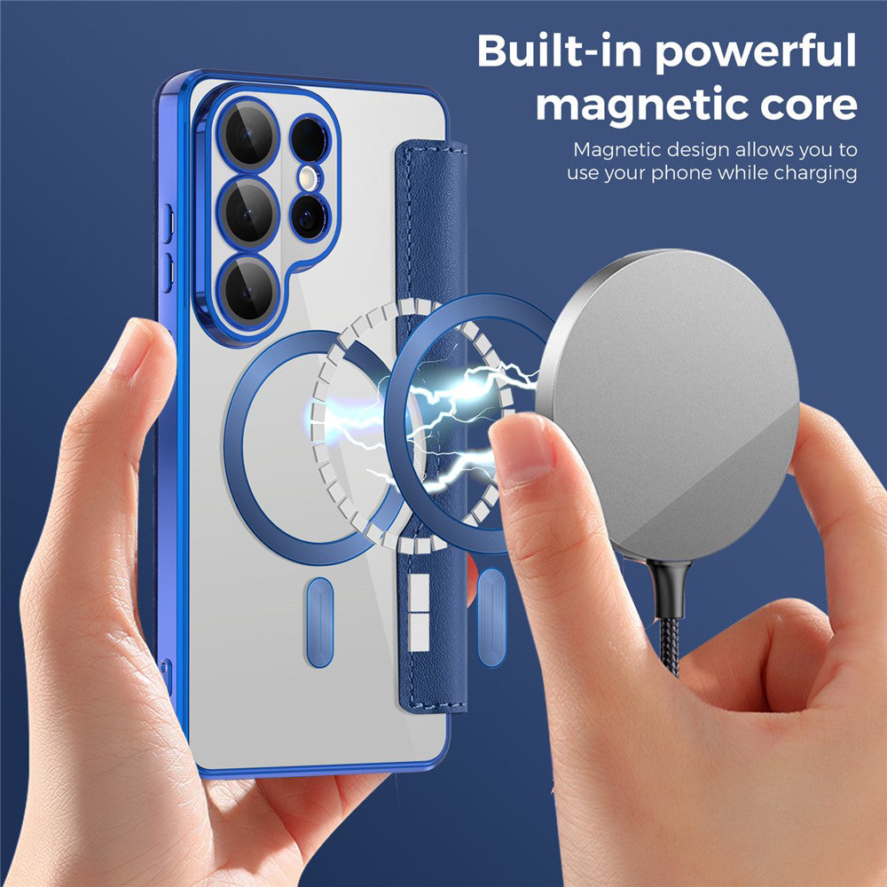 Husa de protectie Techsuit SmartMag Book compatibil cu Samsung Galaxy S26 Ultra, Albastru
