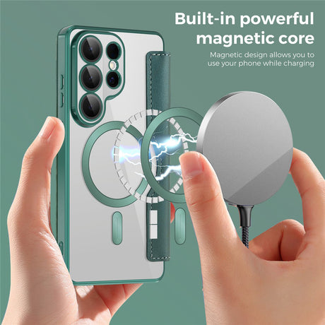 Husa de protectie Techsuit SmartMag Book compatibil cu Samsung Galaxy S26 Ultra, Verde