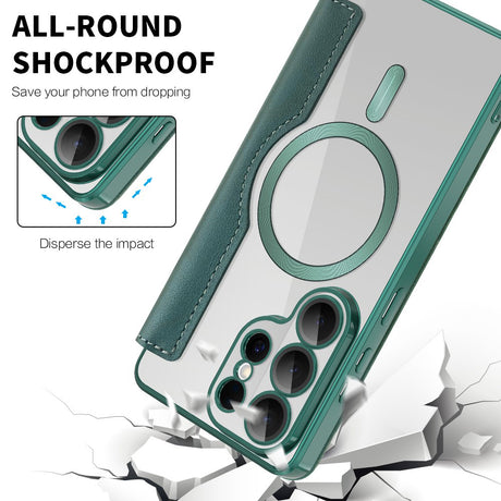 Husa de protectie Techsuit SmartMag Book compatibil cu Samsung Galaxy S26 Ultra, Verde