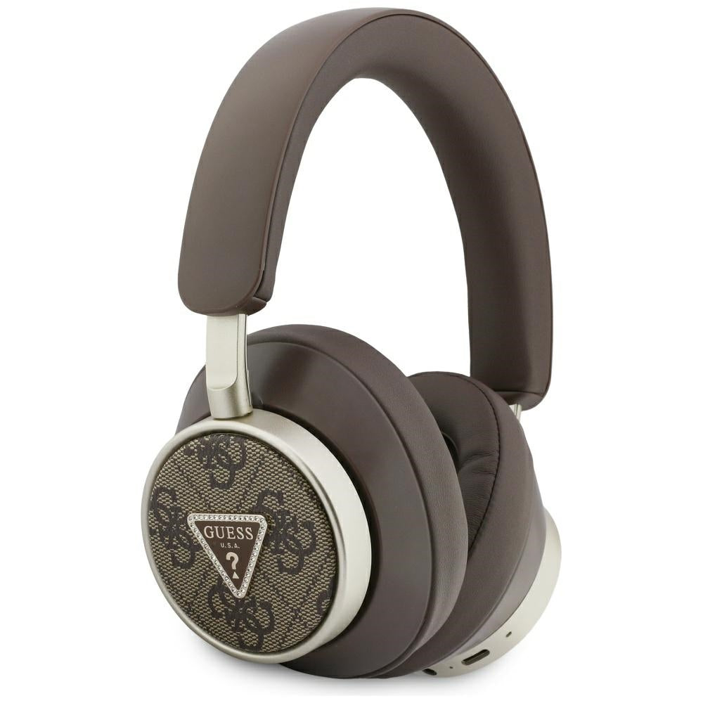 Casti Guess Wireless 4G Triangle Logo (GUBHC15P4MRCTW), Bluetooth, ENC Technology, Over-ear, Eco Leather, Maro