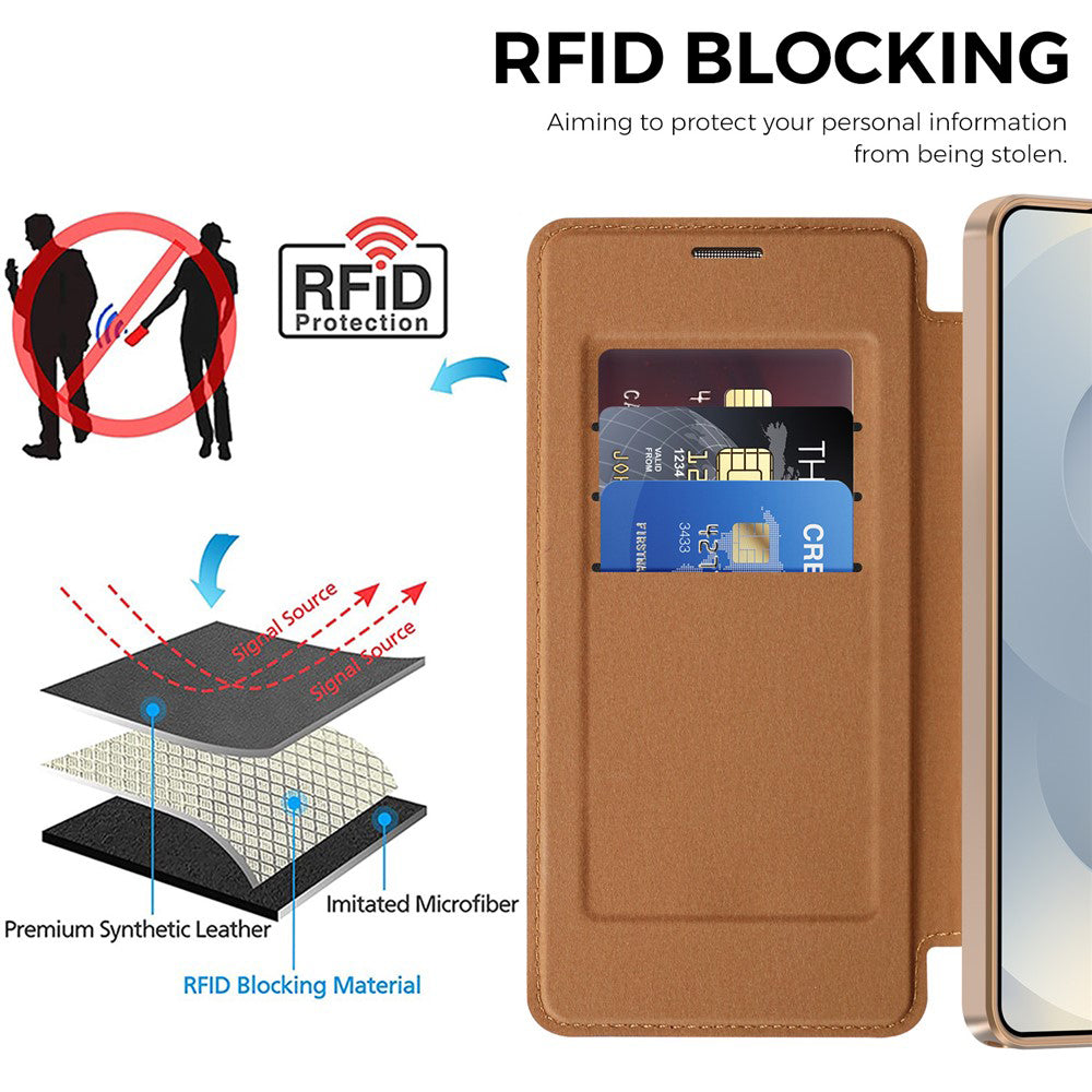 Husa de protectie Techsuit SmartMag Book compatibil cu Samsung Galaxy S26 Ultra, Maro
