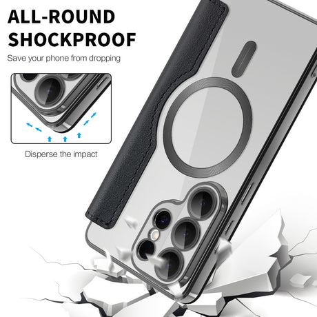 Husa de protectie Techsuit SmartMag Book compatibil cu Samsung Galaxy S26 Ultra, Negru