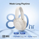 Casti Baseus Bass BH1 NC (A0203702), Bluetooth 6.0 ANC, Alb