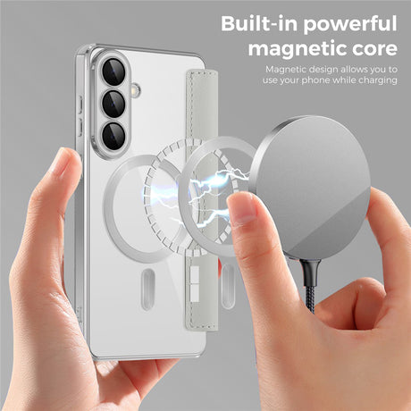 Husa de protectie Techsuit SmartMag Book compatibil cu Samsung Galaxy S26 Plus, Gri