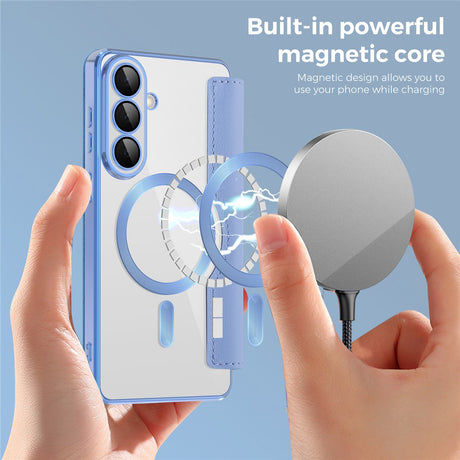 Husa de protectie Techsuit SmartMag Book compatibil cu Samsung Galaxy S26 Plus, Albastru Deschis
