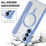 Husa de protectie Techsuit SmartMag Book compatibil cu Samsung Galaxy S26 Plus, Albastru Deschis
