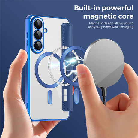 Husa de protectie Techsuit SmartMag Book compatibil cu Samsung Galaxy S26 Plus, Albastru