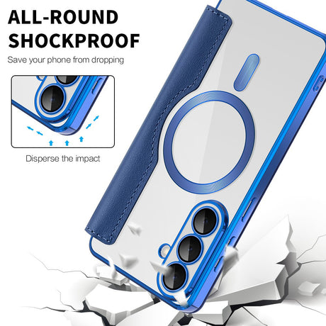 Husa de protectie Techsuit SmartMag Book compatibil cu Samsung Galaxy S26 Plus, Albastru