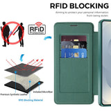 Husa de protectie Techsuit SmartMag Book compatibil cu Samsung Galaxy S26 Plus, Verde