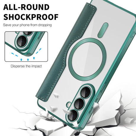 Husa de protectie Techsuit SmartMag Book compatibil cu Samsung Galaxy S26 Plus, Verde