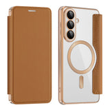 Husa de protectie Techsuit SmartMag Book compatibil cu Samsung Galaxy S26 Plus, Maro