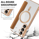 Husa de protectie Techsuit SmartMag Book compatibil cu Samsung Galaxy S26 Plus, Maro