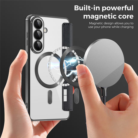 Husa de protectie Techsuit SmartMag Book compatibil cu Samsung Galaxy S26 Plus, Negru
