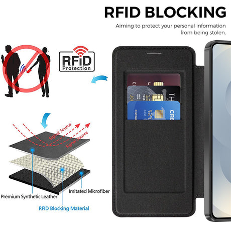 Husa de protectie Techsuit SmartMag Book compatibil cu Samsung Galaxy S26 Plus, Negru