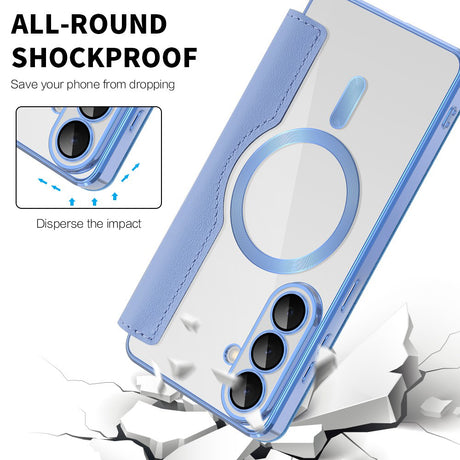 Husa de protectie Techsuit SmartMag Book compatibil cu Samsung Galaxy S26, Albastru Deschis
