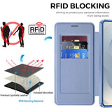 Husa de protectie Techsuit SmartMag Book compatibil cu Samsung Galaxy S26, Albastru Deschis