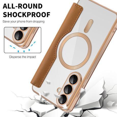 Husa de protectie Techsuit SmartMag Book compatibil cu Samsung Galaxy S26, Maro