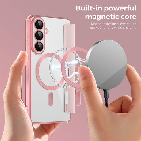 Husa de protectie Techsuit SmartMag Book compatibil cu Samsung Galaxy S26, Roz