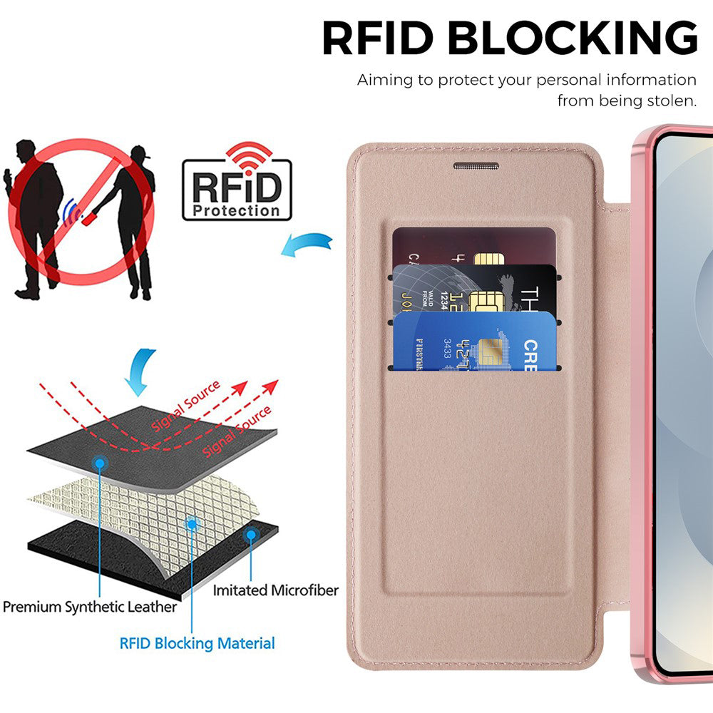 Husa de protectie Techsuit SmartMag Book compatibil cu Samsung Galaxy S26, Roz