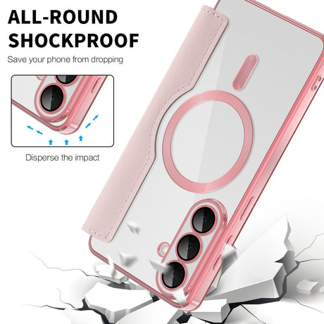 Husa de protectie Techsuit SmartMag Book compatibil cu Samsung Galaxy S26, Roz