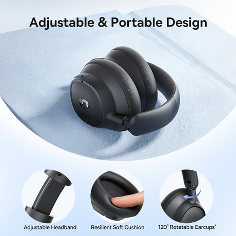 Casti Baseus Bass BH1 NC (A0203703), Bluetooth 6.0 ANC, Negru