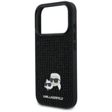 Husa de protectie Karl Lagerfeld Hardcase Rhinestone with K&C Pin (KLHCP17L6PRKCLK) compatibil cu iPhone 17 Pro, Negru