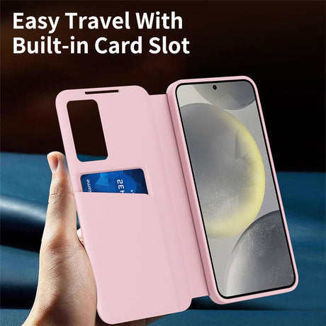 Husa de protectie Techsuit SmartView Series compatibil cu Samsung Galaxy S26 Plus, Roz