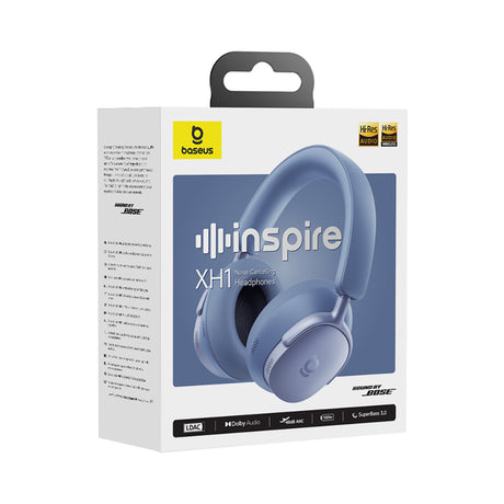 Casti Wireless Baseus Inspire XH1 (A0203601), Bluetooth 6.1, ANC, Albastru