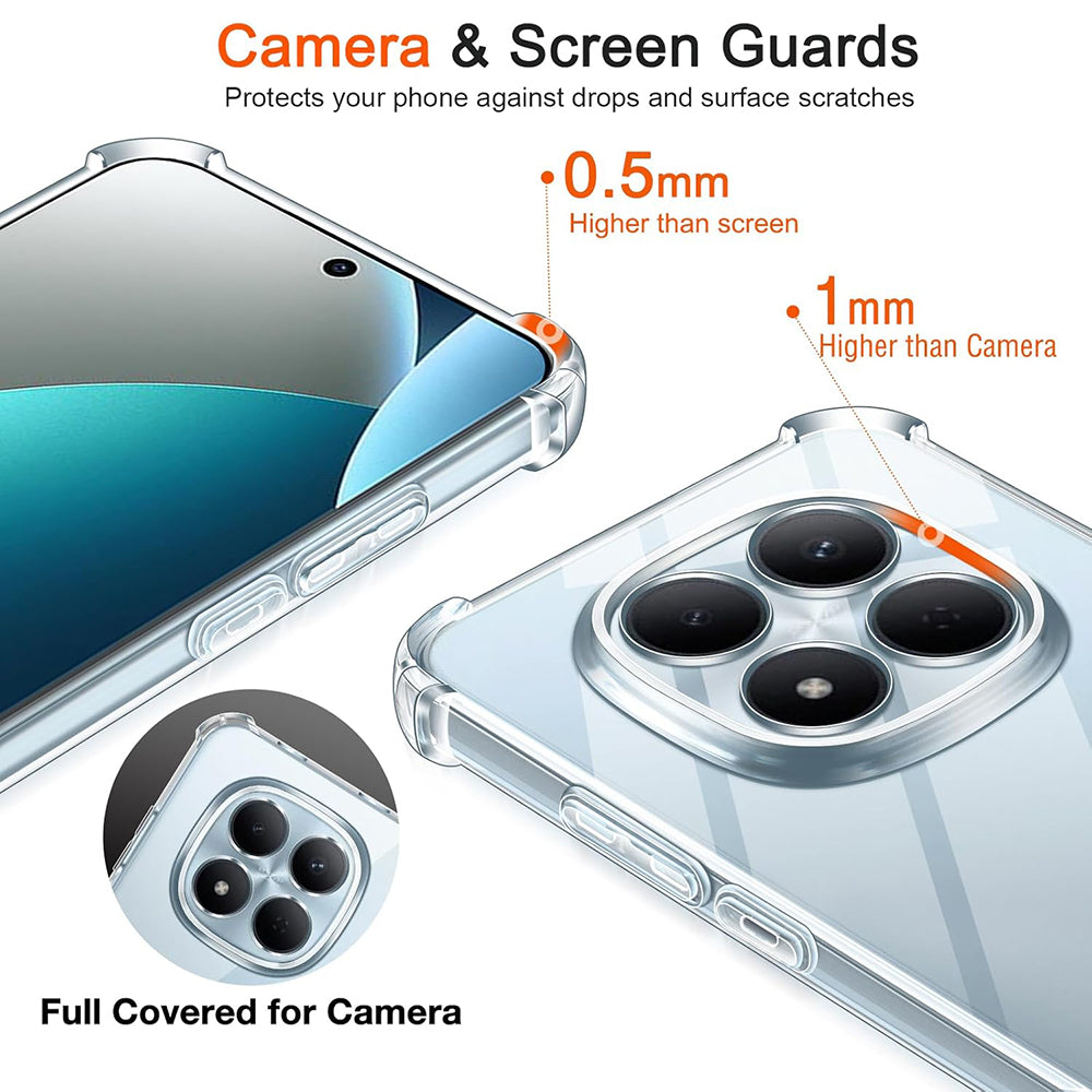 Husa de protectie Techsuit Shockproof Clear Silicone compatibil cu Xiaomi Redmi Note 15 Pro 4G, Transparent