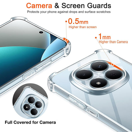 Husa de protectie Techsuit Shockproof Clear Silicone compatibil cu Xiaomi Redmi Note 15 Pro 4G, Transparent