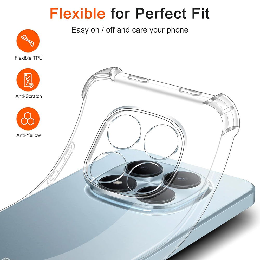 Husa de protectie Techsuit Shockproof Clear Silicone compatibil cu Xiaomi Redmi Note 15 Pro 4G, Transparent