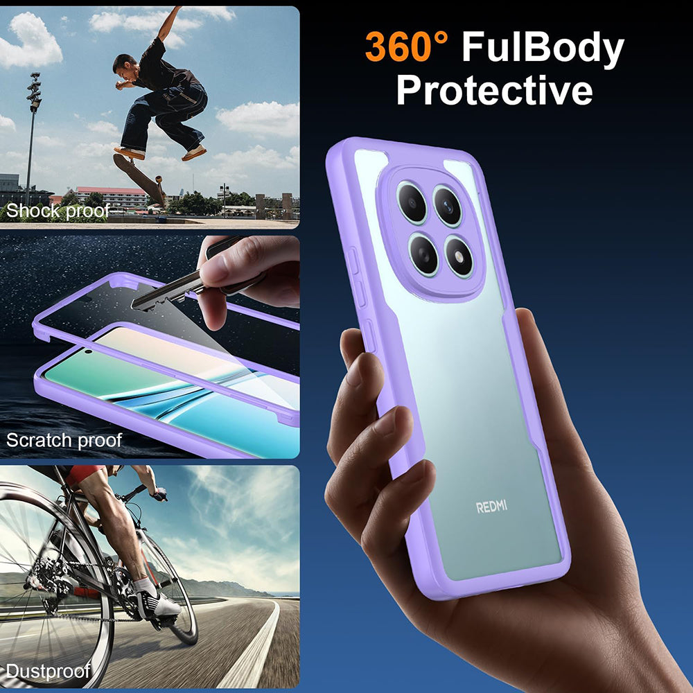 Folie de protectie Techsuit ColorVerse 360 Series + compatibil cu Xiaomi Redmi Note 15 4G, Mov