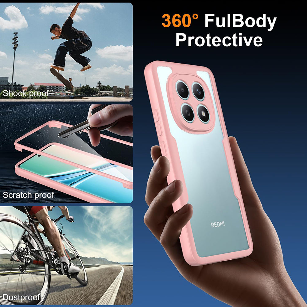Folie de protectie Techsuit ColorVerse 360 Series + compatibil cu Xiaomi Redmi Note 15 4G, Roz