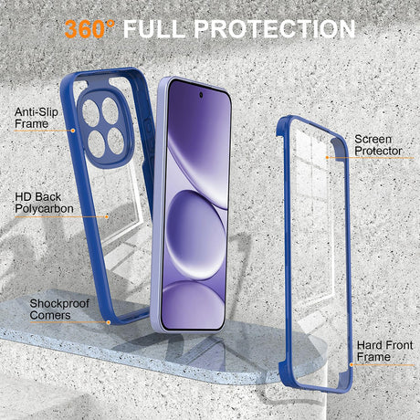 Folie de protectie Techsuit ColorVerse 360 Series + compatibil cu Xiaomi Redmi Note 15 Pro+ 5G / Poco M8 Pro 5G, Albastru