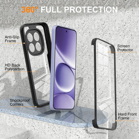 Folie de protectie Techsuit ColorVerse 360 Series + compatibil cu Xiaomi Redmi Note 15 Pro+ 5G / Poco M8 Pro 5G, Negru