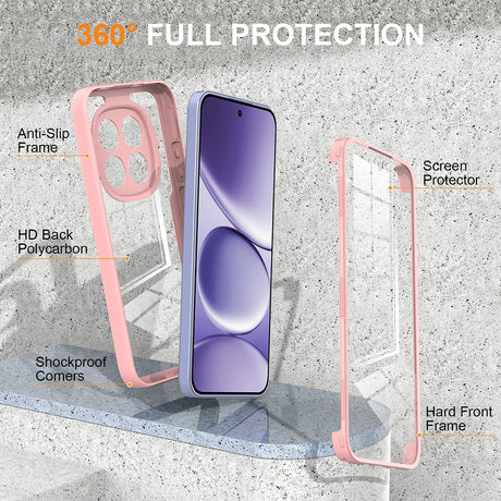 Folie de protectie Techsuit ColorVerse 360 Series + compatibil cu Xiaomi Redmi Note 15 Pro+ 5G / Poco M8 Pro 5G, Roz