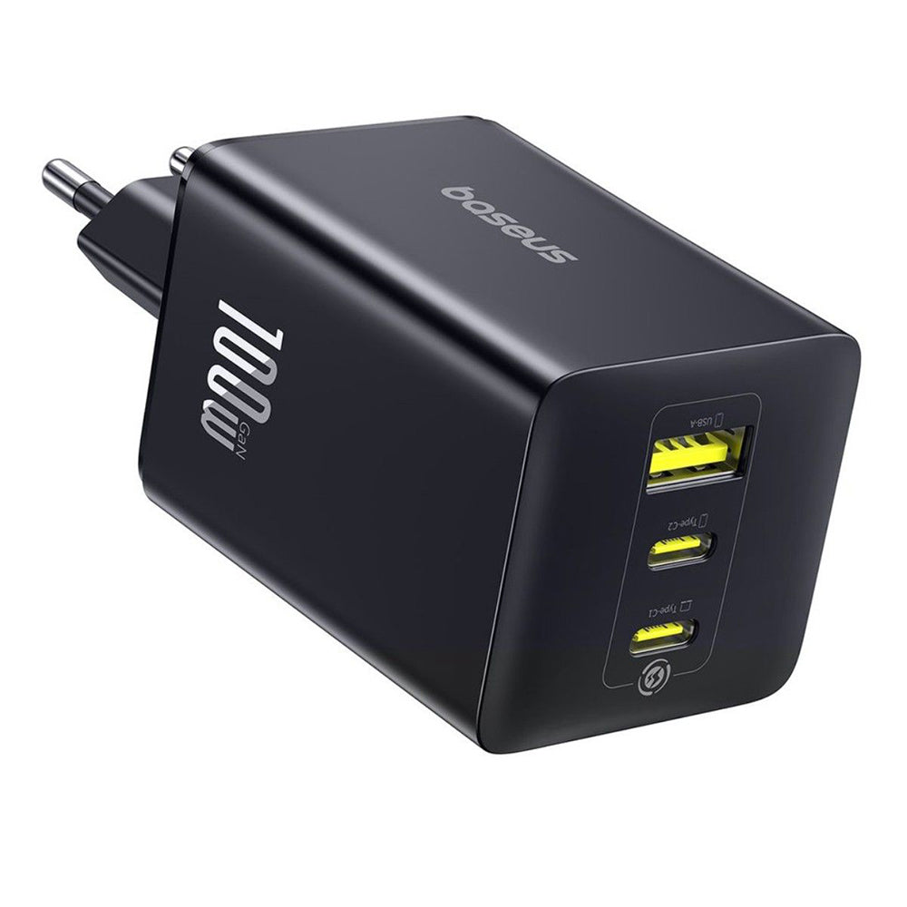 Incarcator Baseus (P10182102123-00), 2x Type-C + USB, 100W, Fast Charger, Negru